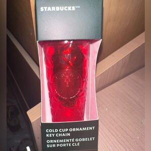 Red Starbucks keychain